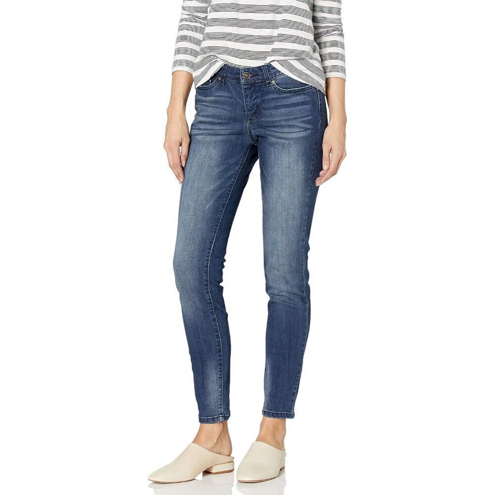 Women's Skinny Jeans Boho Fabric Size 8 Full Length Slim Fit Casual